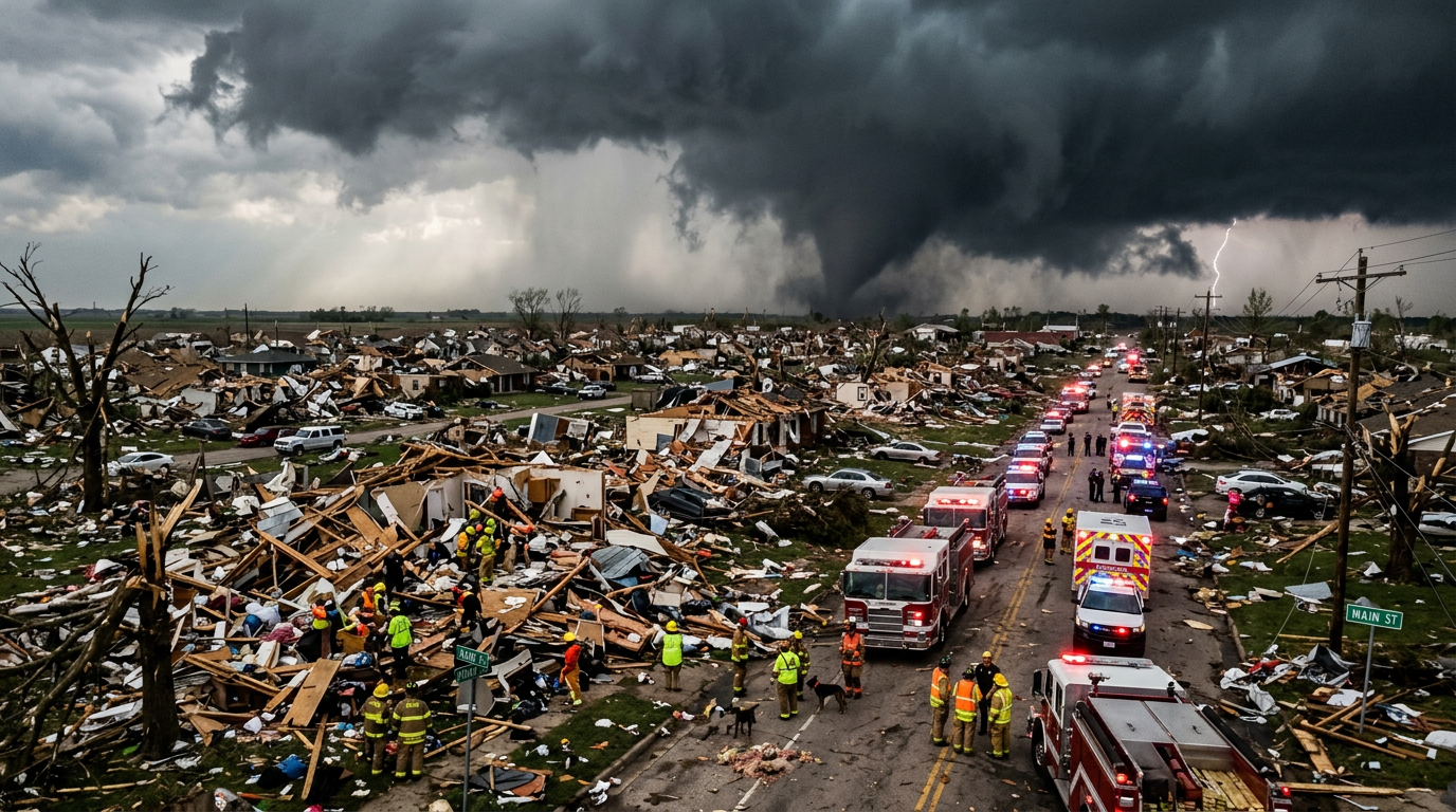 Midwest Tornado Outbreak Devastates U.S.; Emergency Services ...